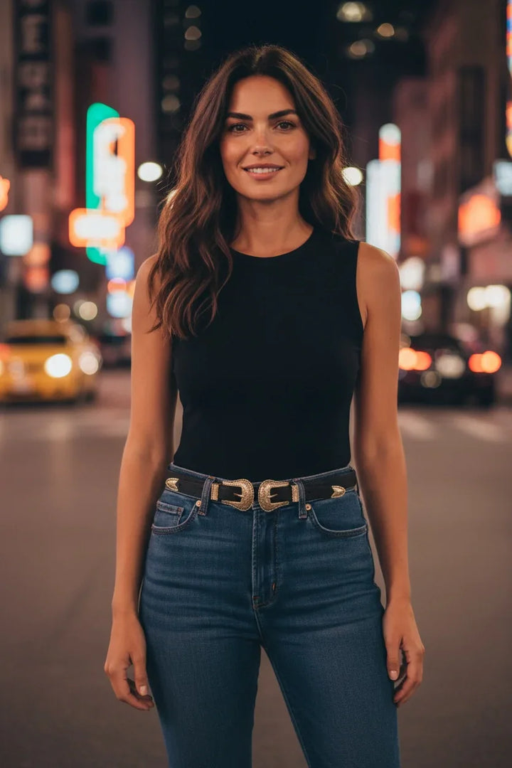 Cinturon doble hebilla