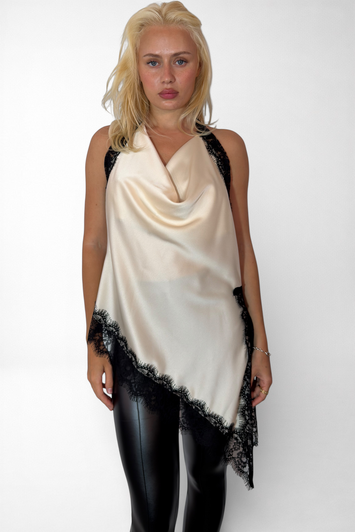 Top lencero satinado