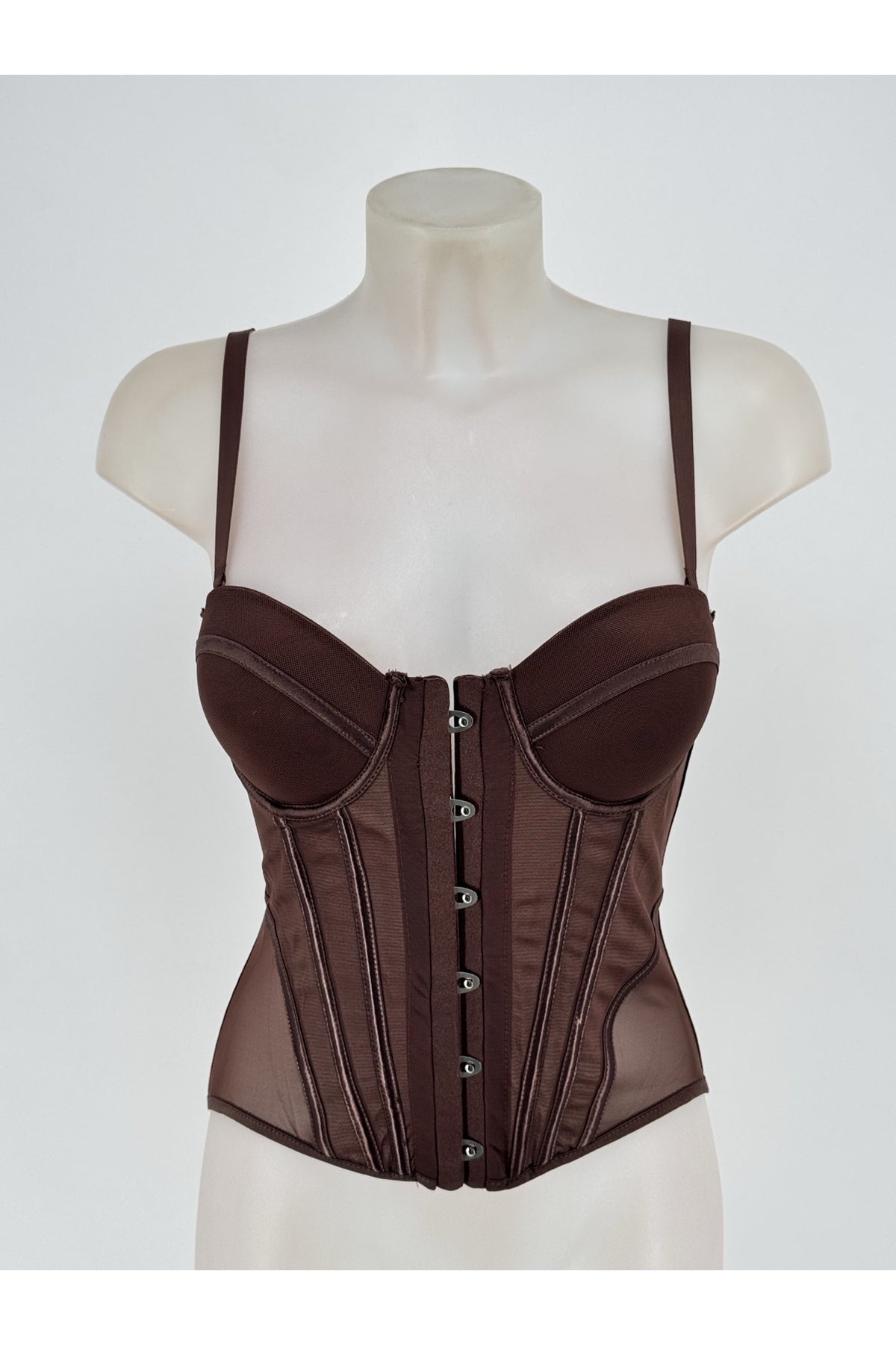Top Corset Tul Estructurado chocolate