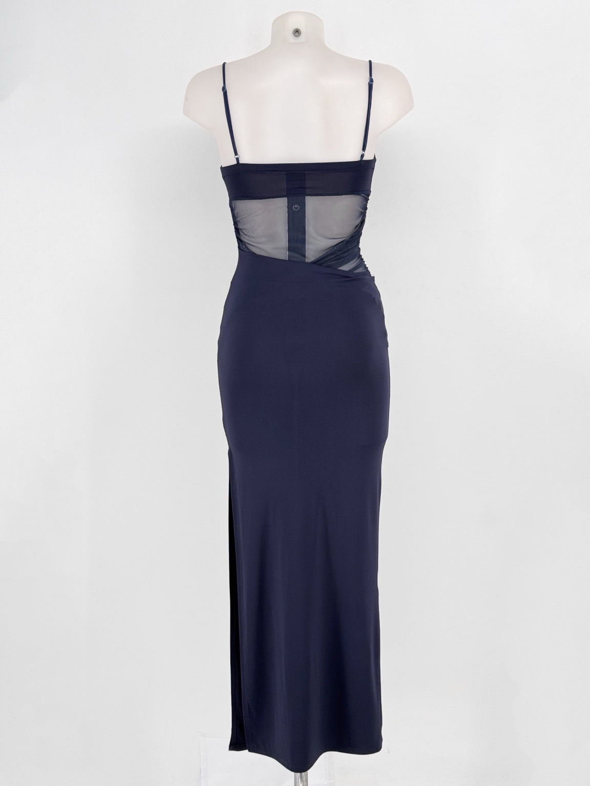 Vestido Milena azul marino espalda