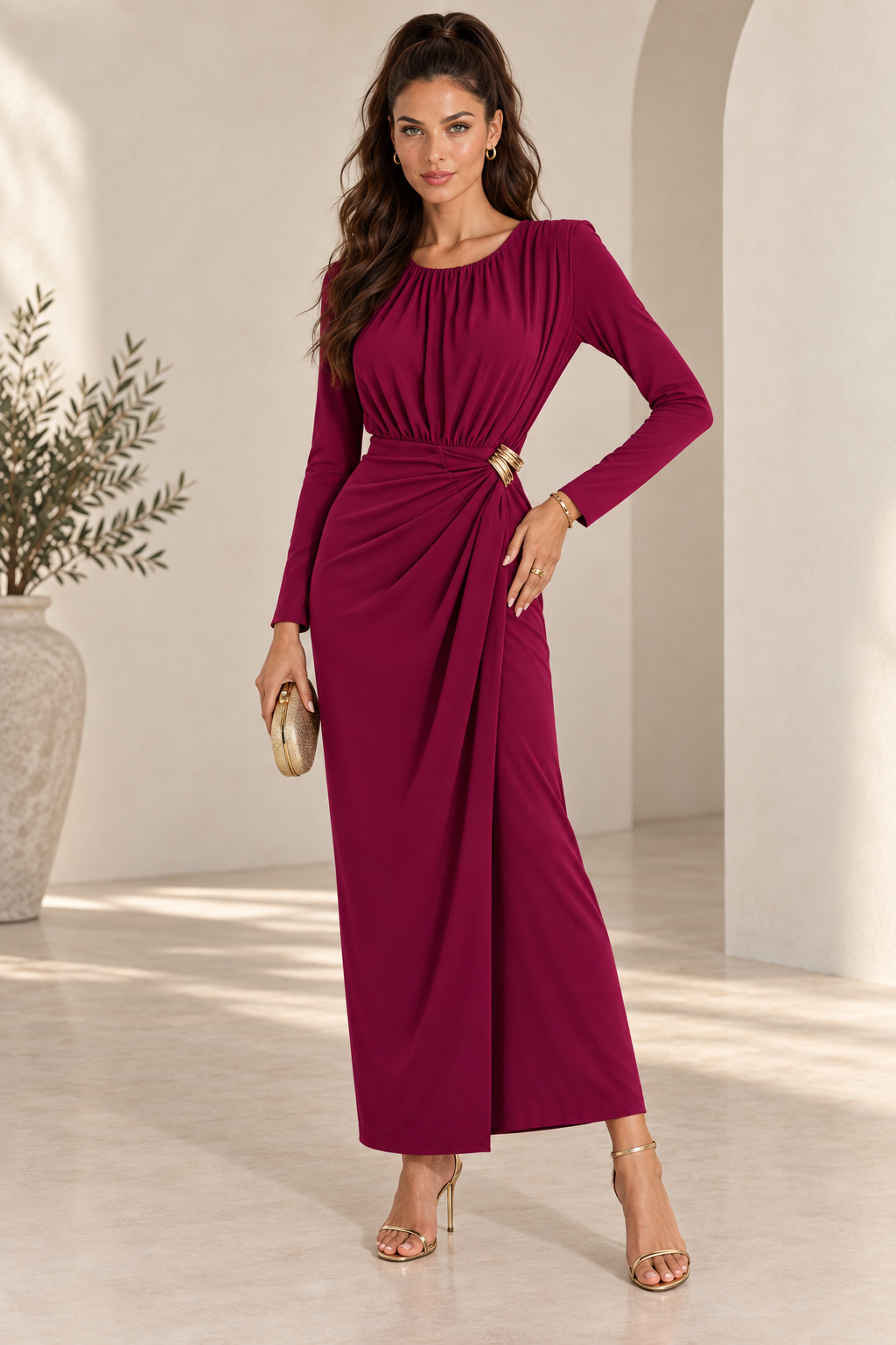 Vestido Elettra amarena - MIAyMIA