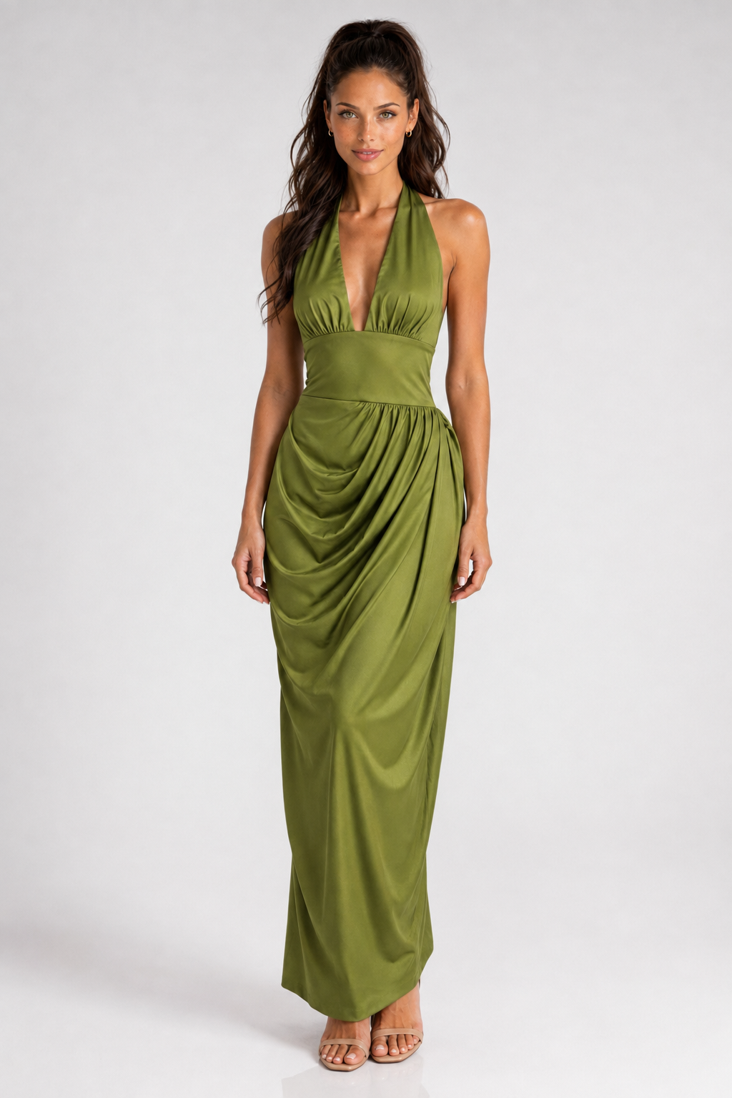 Vestido Alma color Verde Oliva