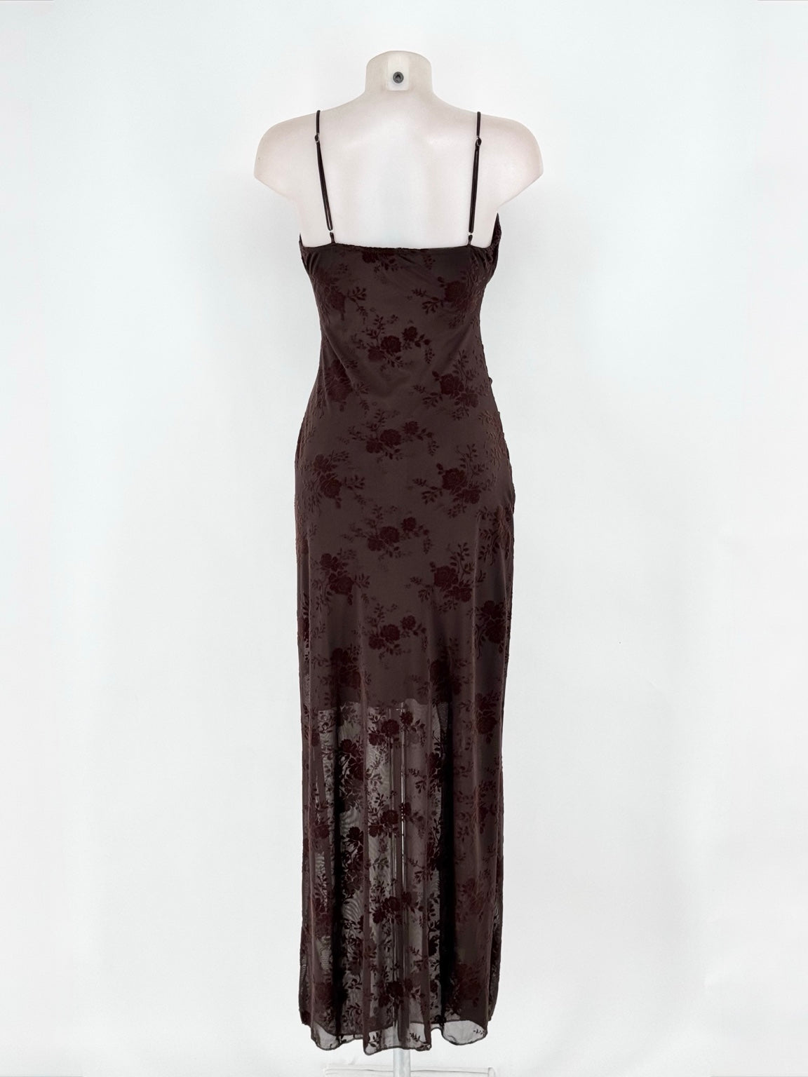 Vestido Fiorella chocolate espalda - MIAyMIA