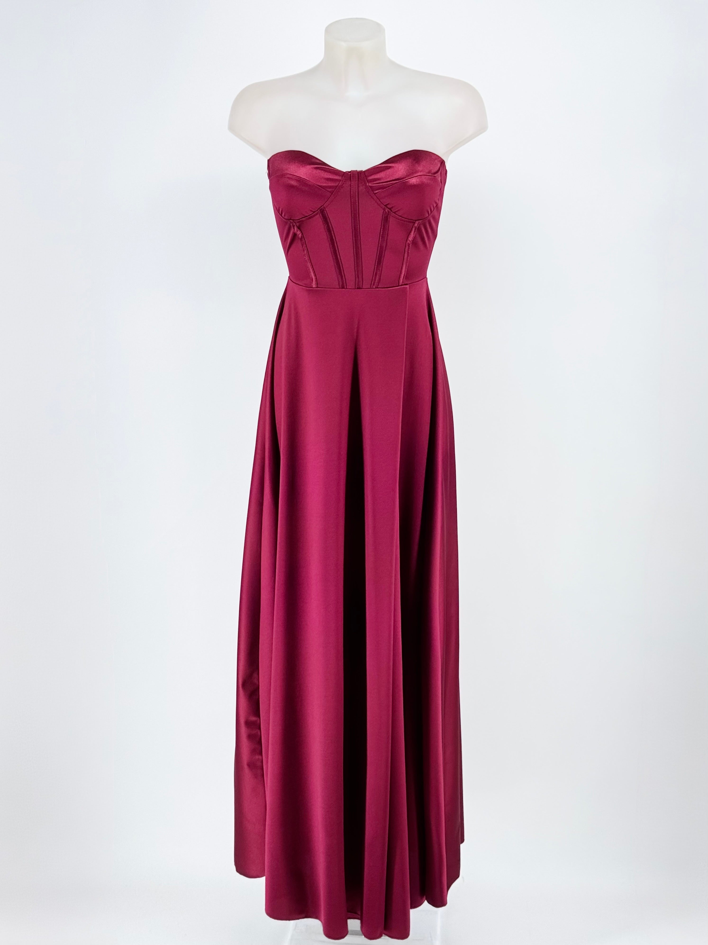 Vestido Firenze color Vino, vista frontal