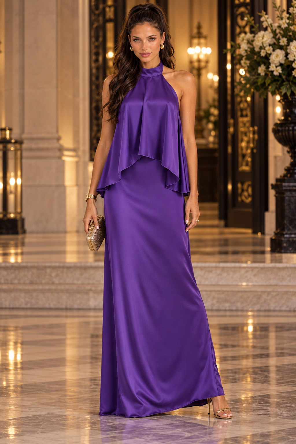 Vestido Isotta morado - MIAyMIA