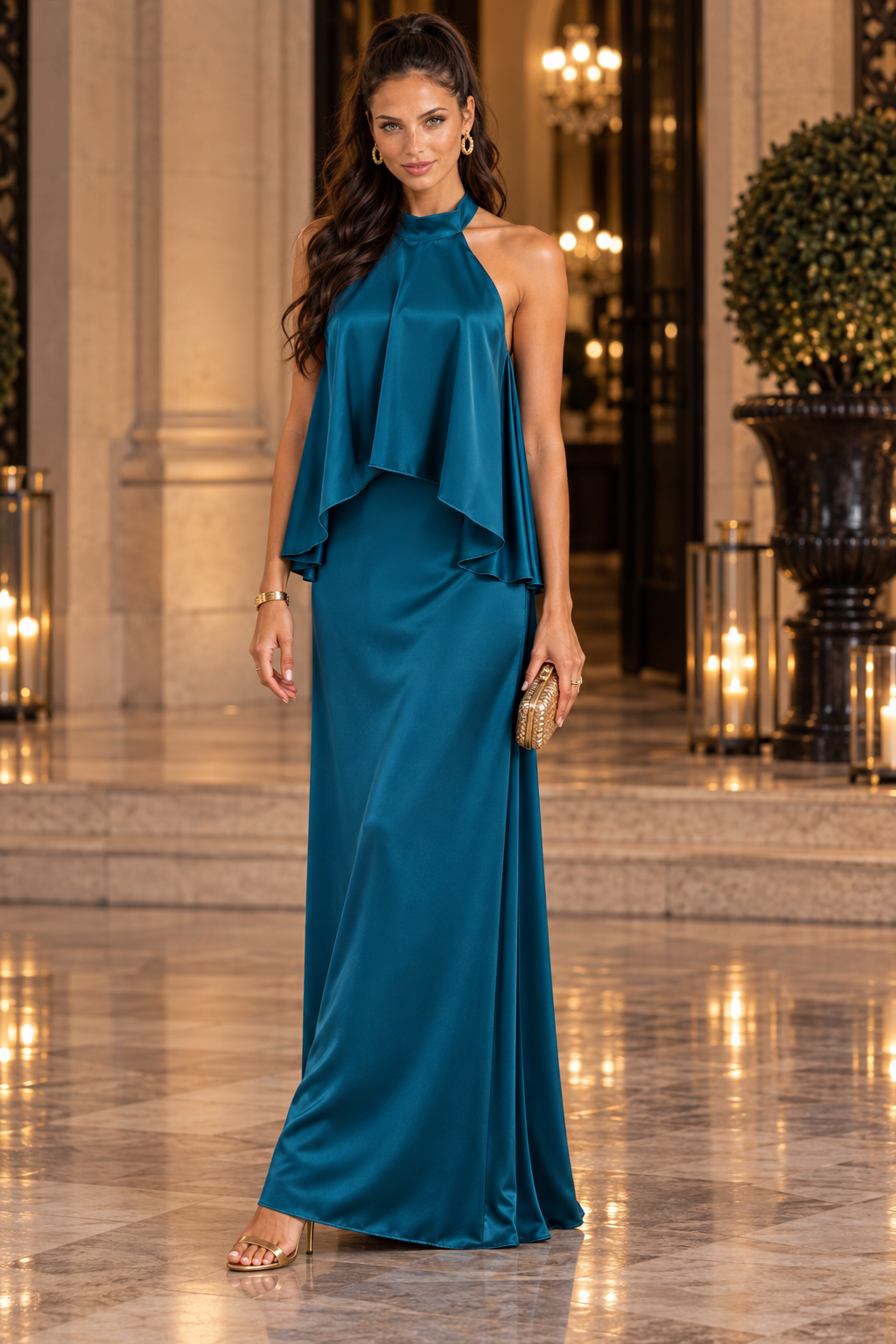 Vestido Isotta petróleo - MIAyMIA